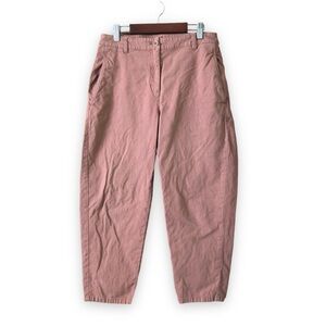 Eileen Fisher Organic Cotton Hemp Lantern Pants Pink Clay Size 6 Petite